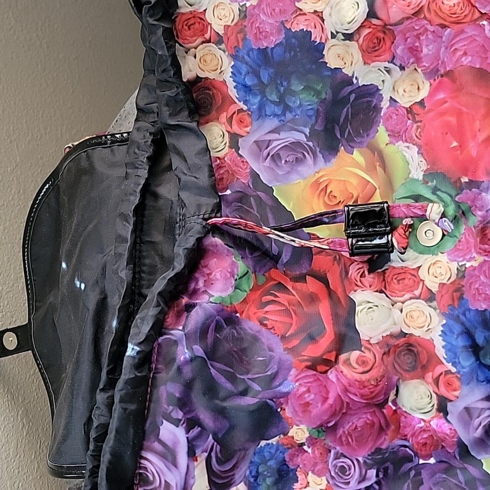 Olsenboye Vivid Flower Print Backpack Nylon Multi… - image 2